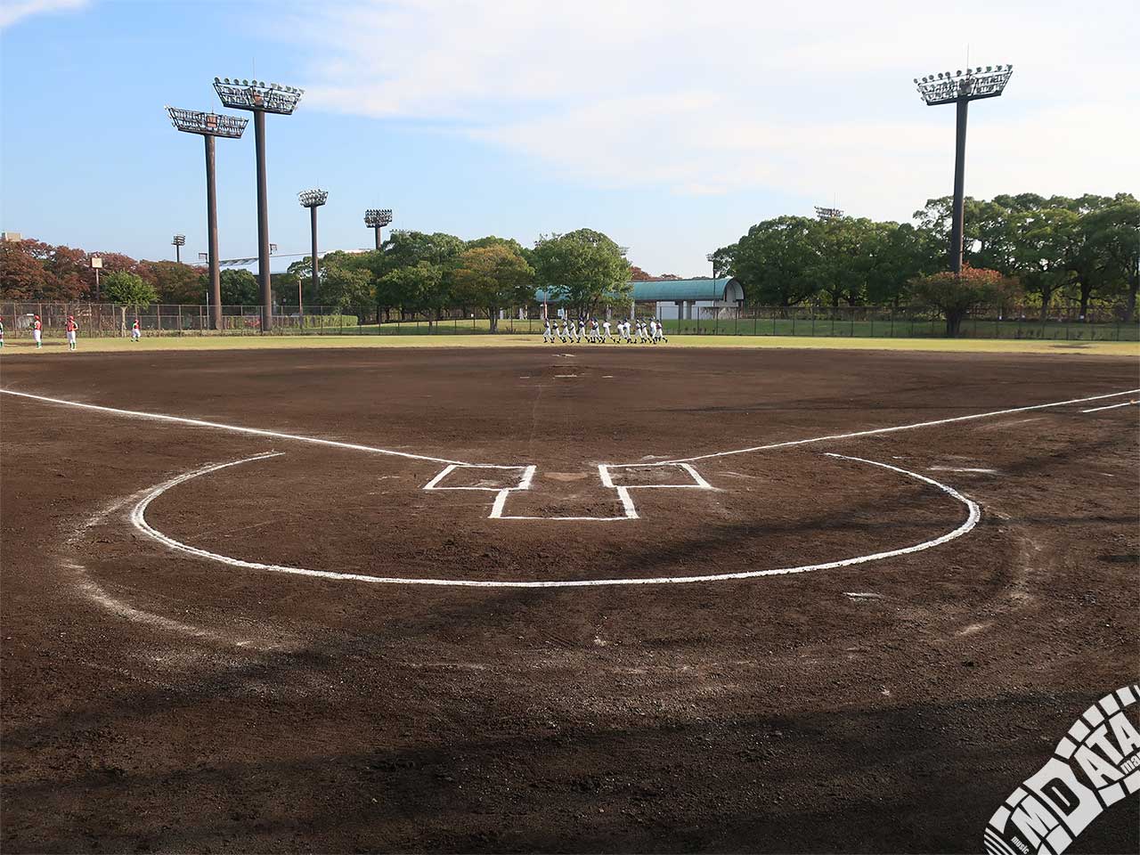 大井ふ頭中央海浜公園 軟式野球場A面バックネット裏からの写真 Photo taken on 2021/11/03