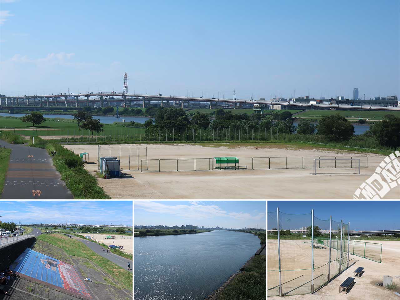 荒川河川敷運動公園野球場の写真