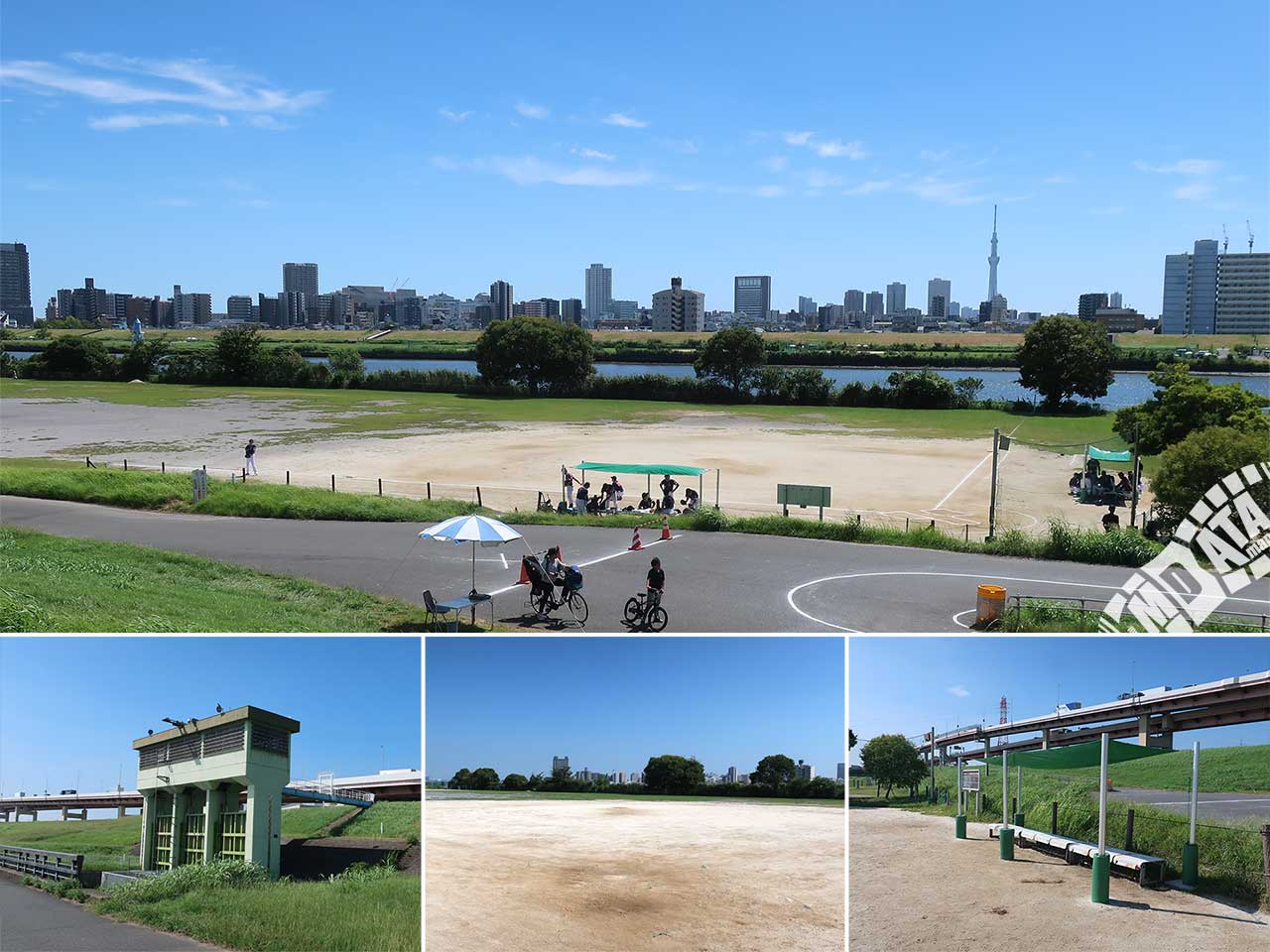 西新井橋緑地球技場の写真