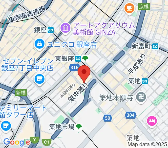 時事通信ホールの地図