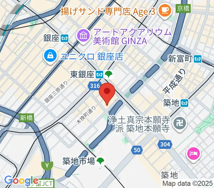 時事通信ホールの地図
