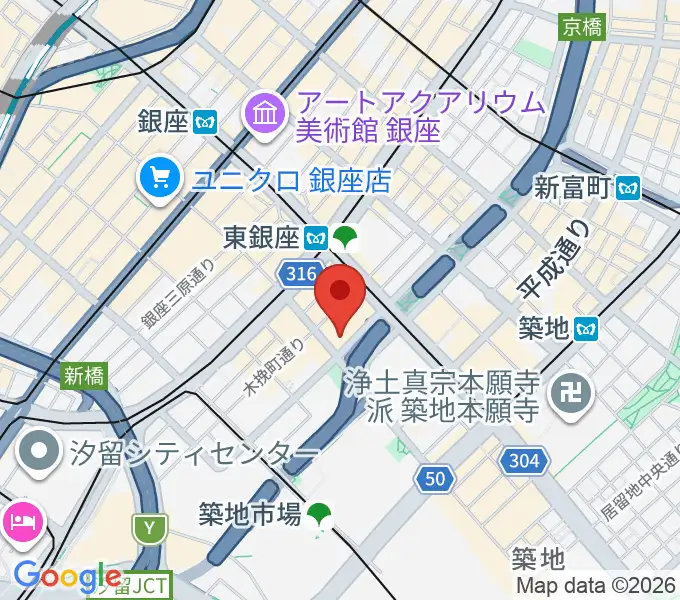 時事通信ホールの地図