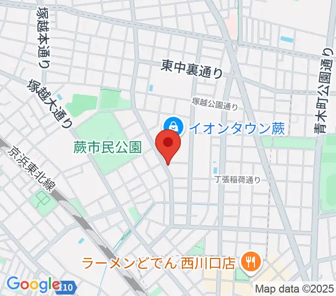 セシリアギタースクールの地図