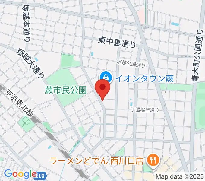 セシリアギタースクールの地図