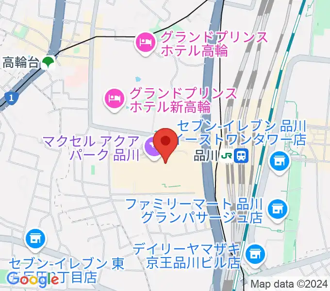 品川ステラボールの地図