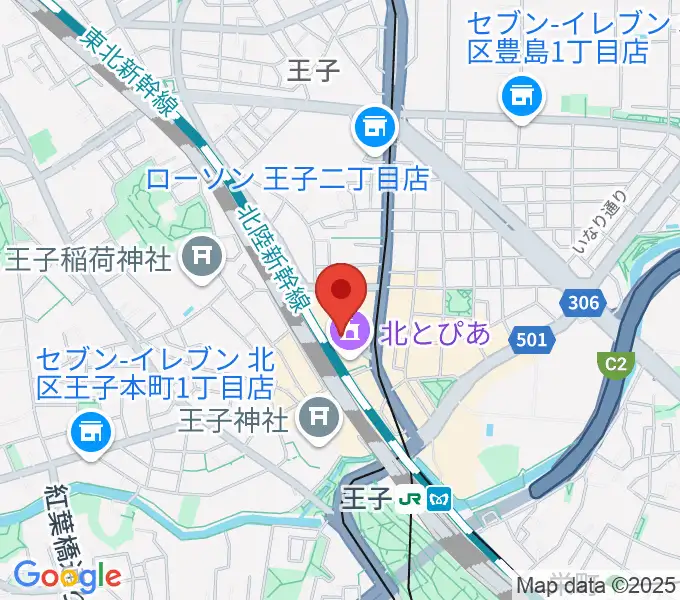 北とぴあの地図