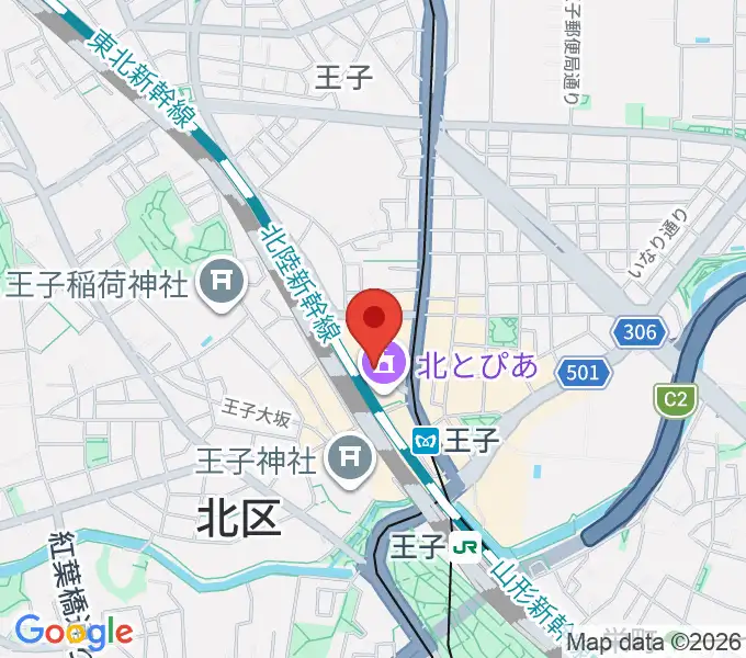 北とぴあの地図