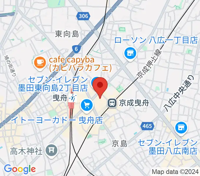 曳舟文化センターの地図