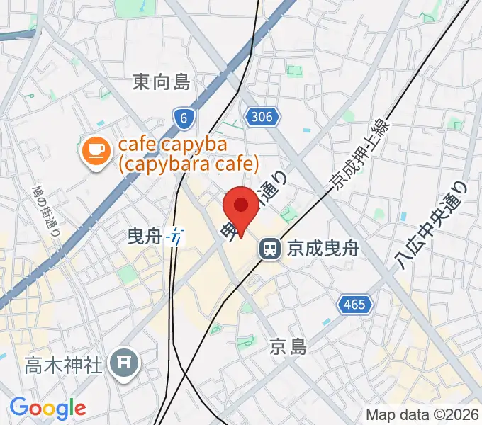 曳舟文化センターの地図