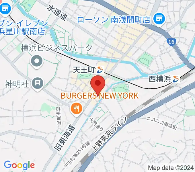 横浜市岩間市民プラザの地図