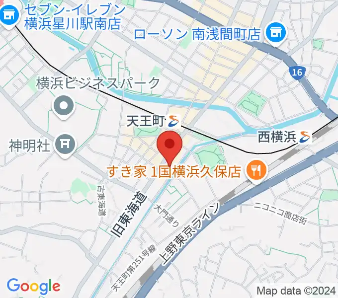 横浜市岩間市民プラザの地図