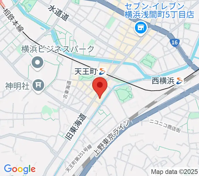 横浜市岩間市民プラザの地図