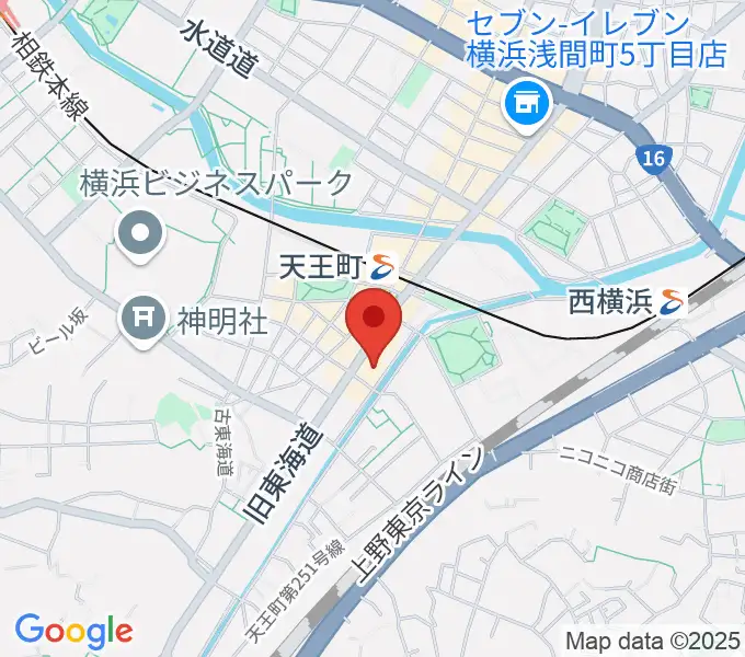 横浜市岩間市民プラザの地図