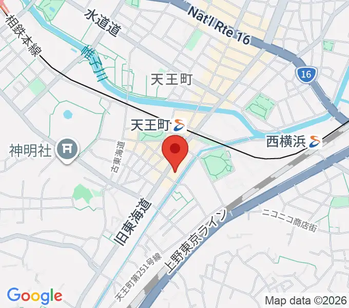 横浜市岩間市民プラザの地図