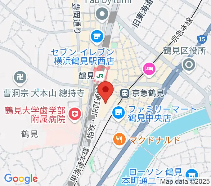 鶴見区民文化センターサルビアホールの地図