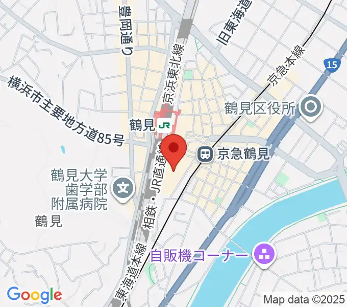 鶴見区民文化センターサルビアホールの地図