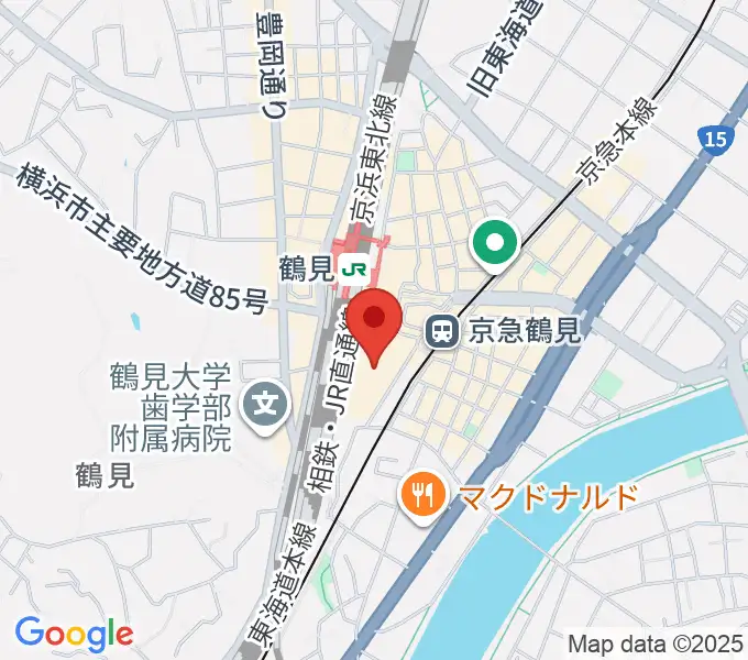 鶴見区民文化センターサルビアホールの地図