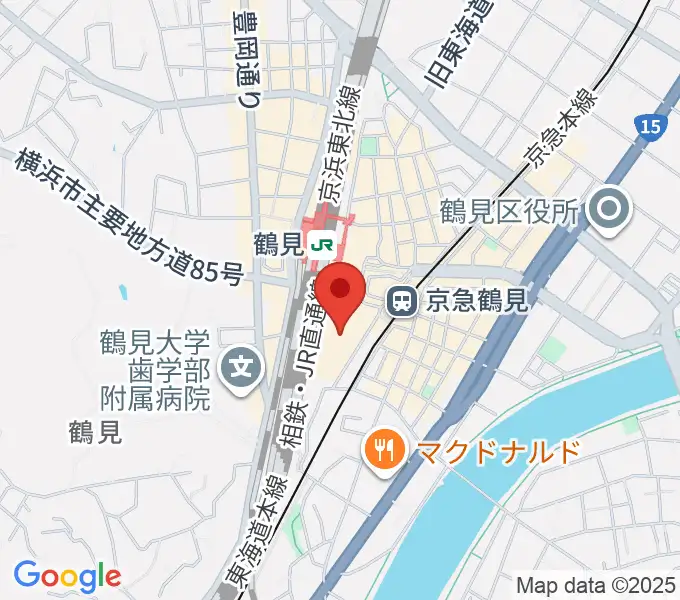 鶴見区民文化センターサルビアホールの地図