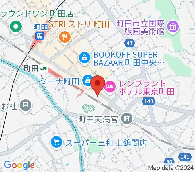 町田ターミナルプラザ市民広場の地図