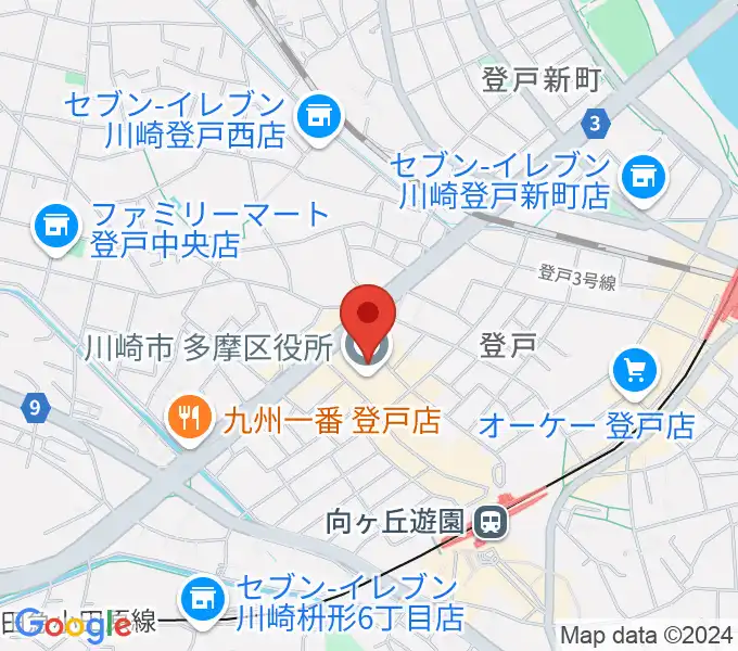 川崎市多摩市民館の地図