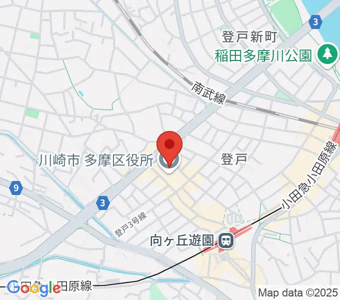 川崎市多摩市民館の地図