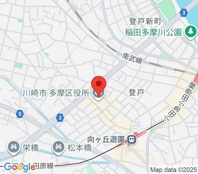 川崎市多摩市民館の地図