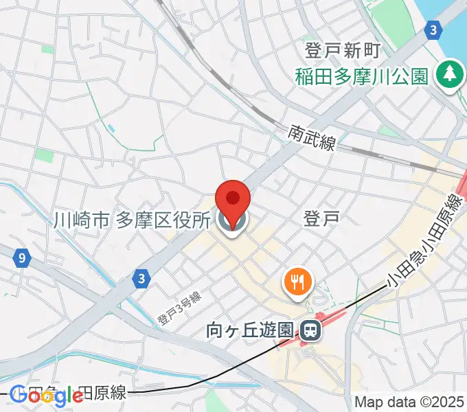 川崎市多摩市民館の地図