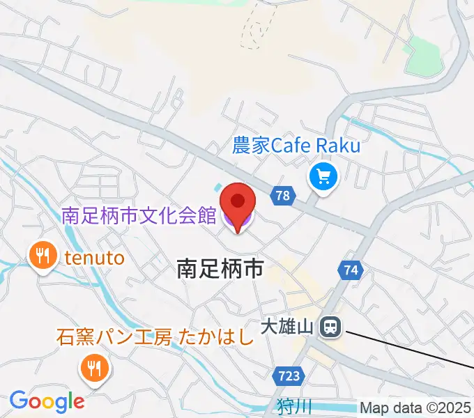 南足柄市文化会館 金太郎みらいホールの地図