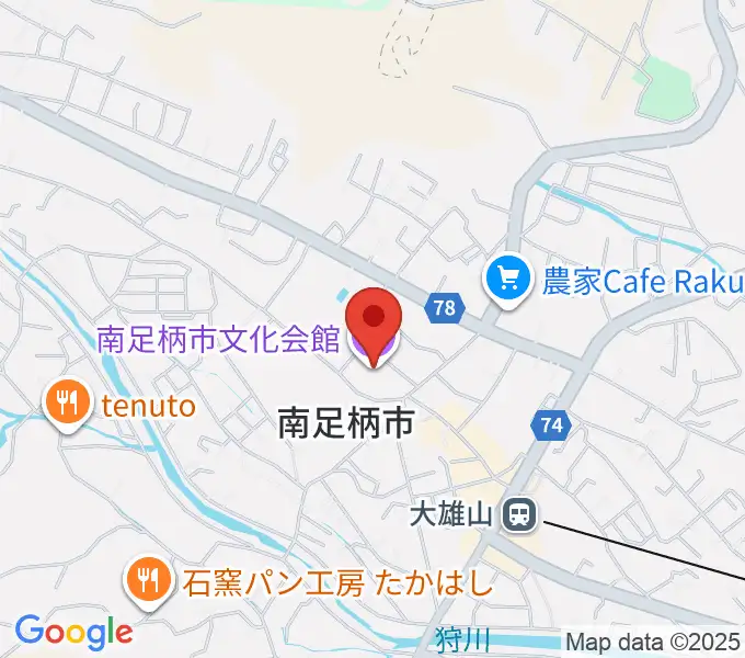 南足柄市文化会館 金太郎みらいホールの地図