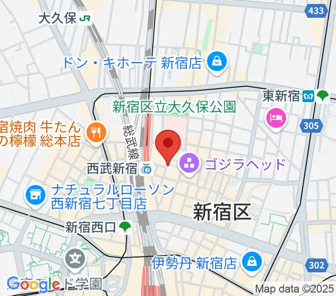 新宿BLAZEの地図