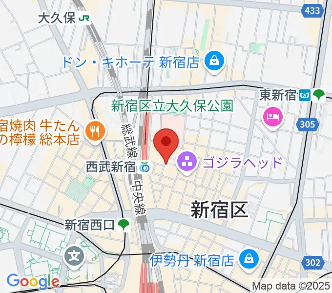 新宿BLAZEの地図