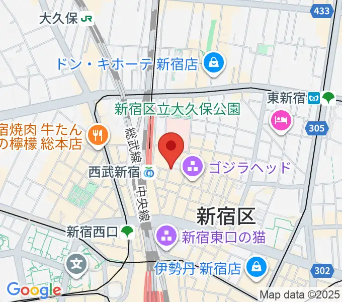 新宿BLAZEの地図