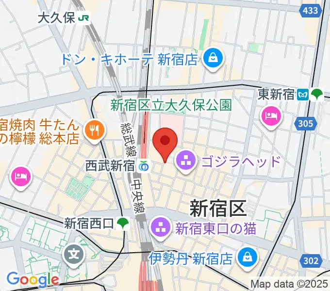 新宿BLAZEの地図