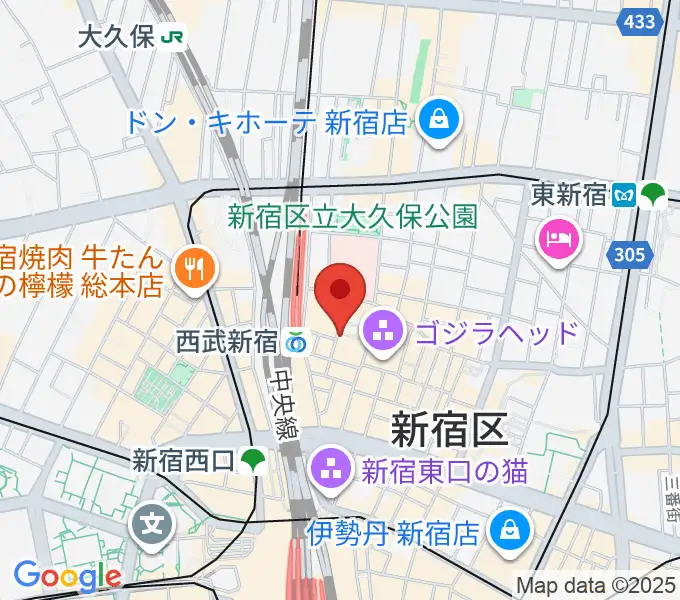 新宿BLAZEの地図