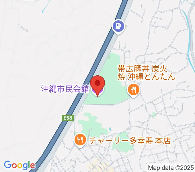 沖縄市民会館の地図