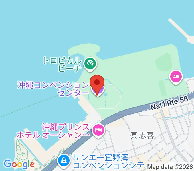 沖縄コンベンションセンターの地図