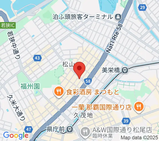 ナムラホールの地図