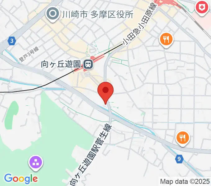 クレッシェレ音楽教室 向ヶ丘遊園校の地図