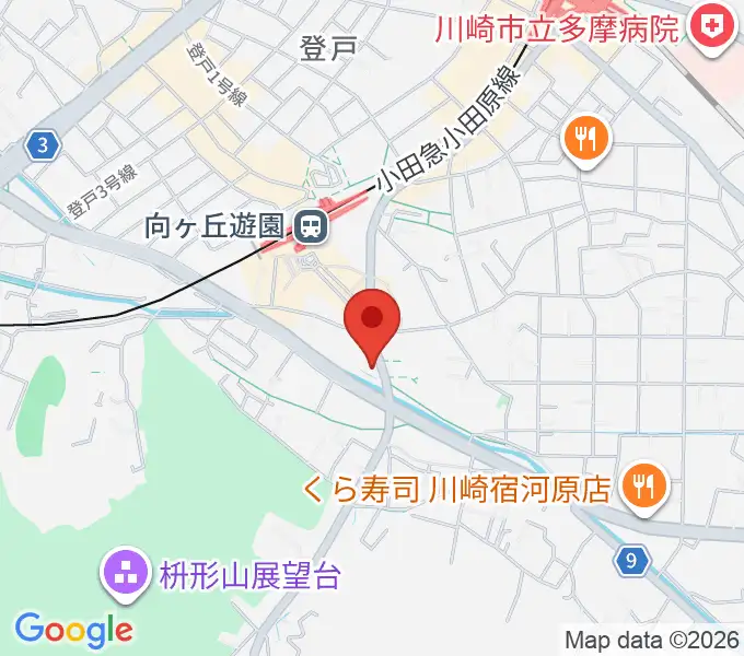 クレッシェレ音楽教室 向ヶ丘遊園校の地図