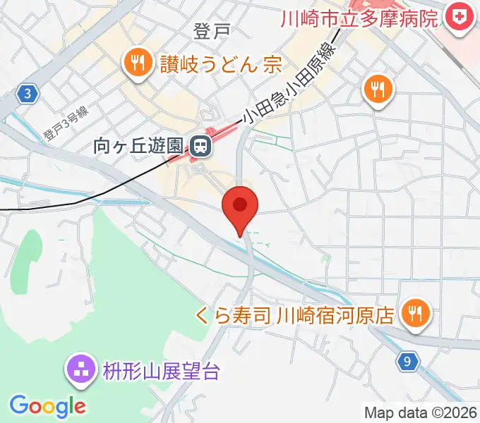 クレッシェレ音楽教室 向ヶ丘遊園校の地図