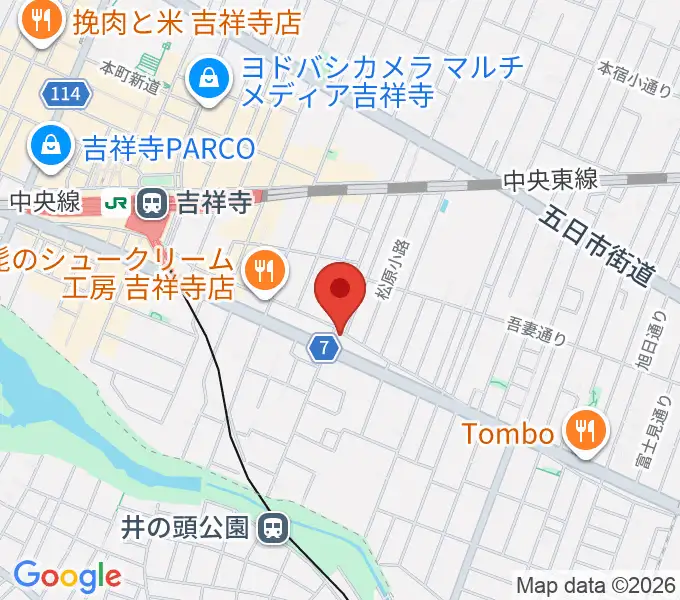 ジェイズギタージムの地図