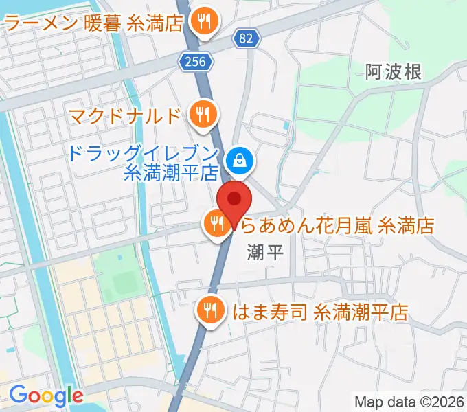 Live Bar 風は南からの地図