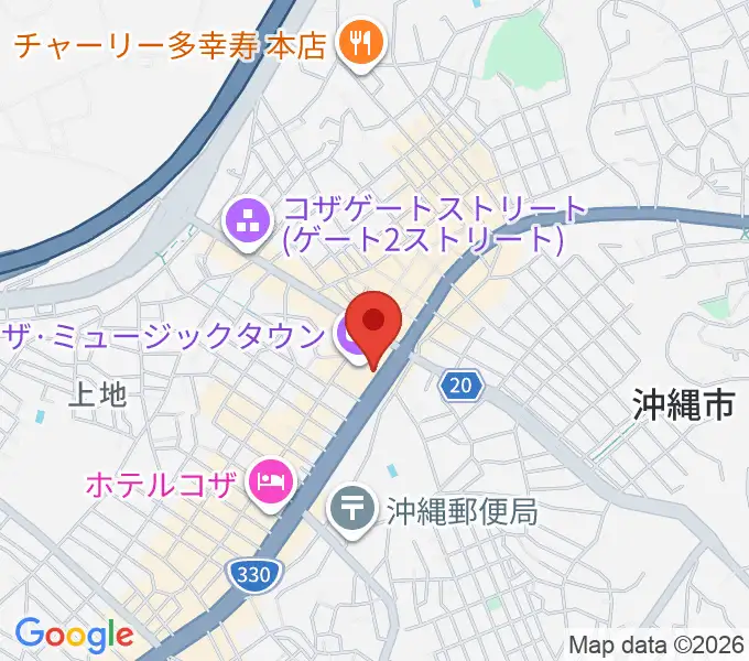 ミュージックタウン音市場の地図