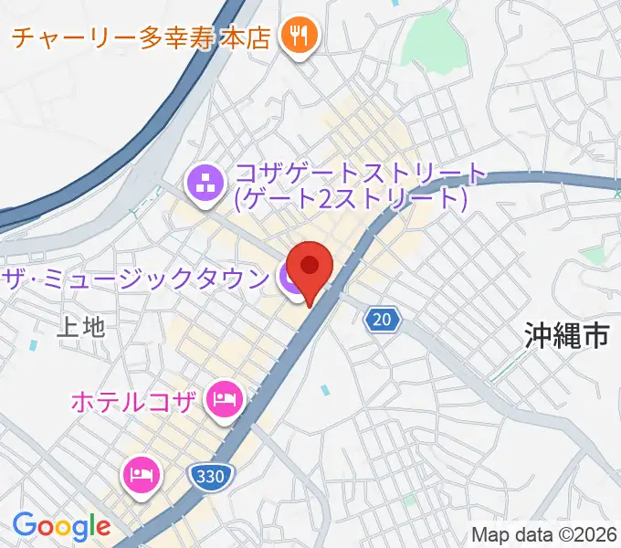 ミュージックタウン音市場の地図