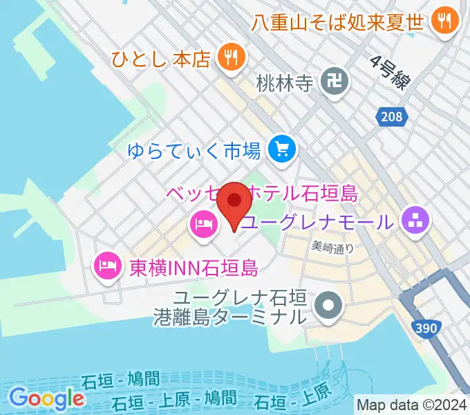 石垣市民会館の地図