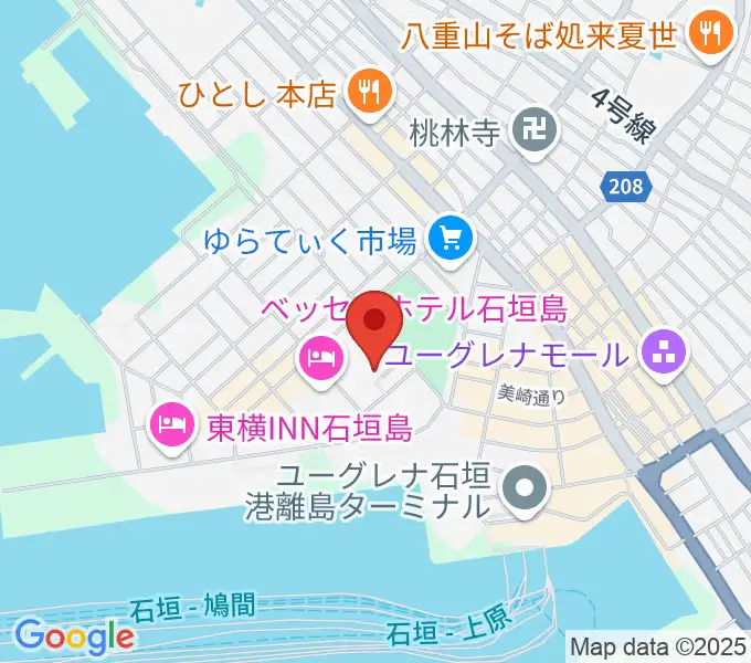 石垣市民会館の地図