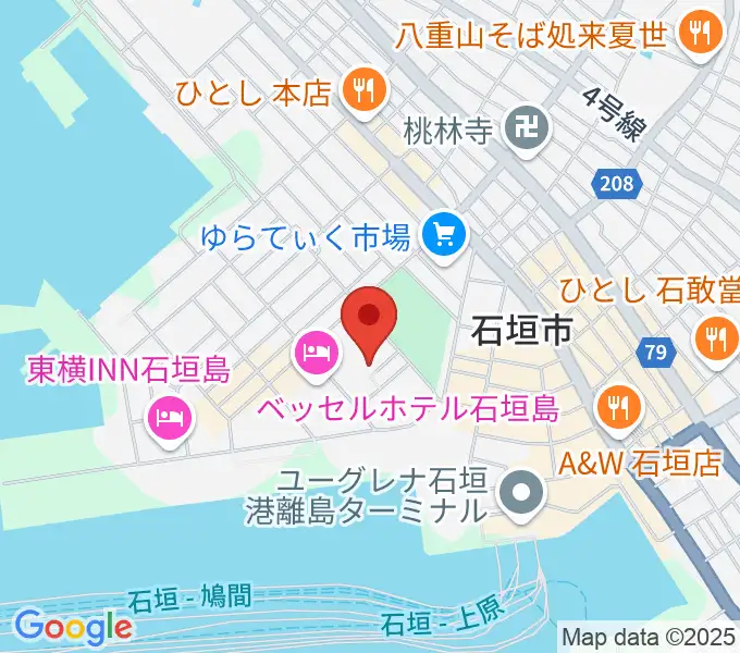 石垣市民会館の地図