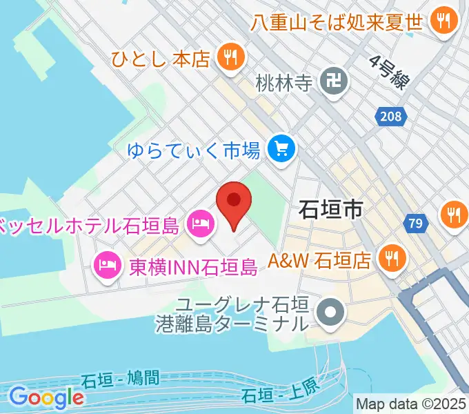 石垣市民会館の地図