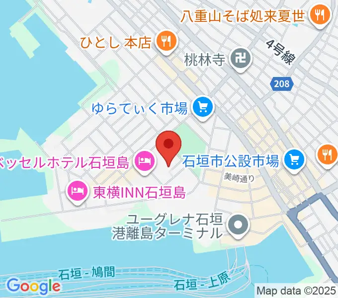 石垣市民会館の地図