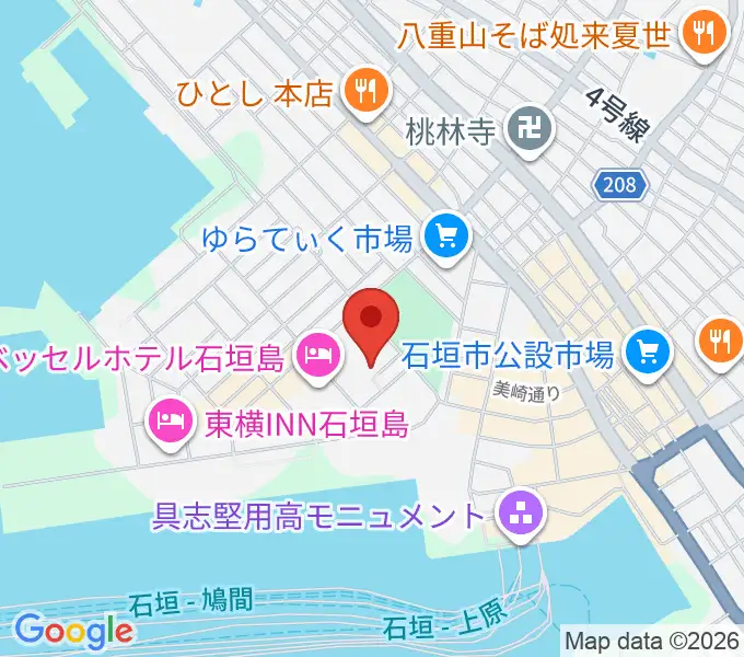 石垣市民会館の地図